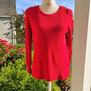 Michael Kors Red Thermal Top Size Small